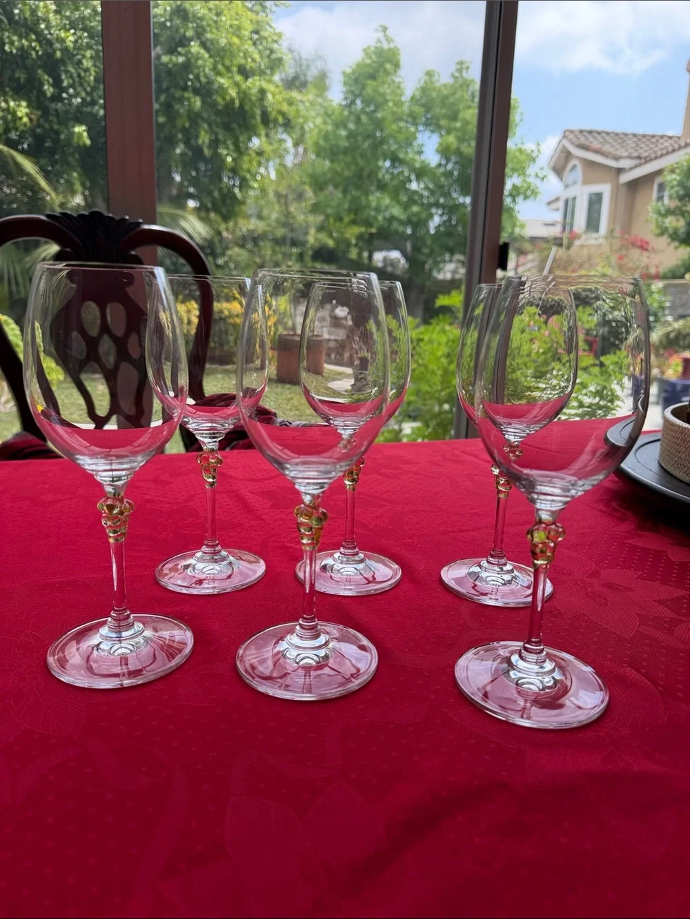 Set of 6 Vintage discontinued Mikasa Chablis Grape cluster stemware wine glasses